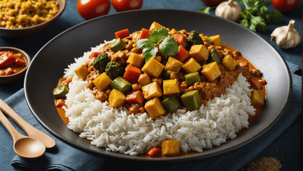 Egyptian Vegetable Curry with Rice