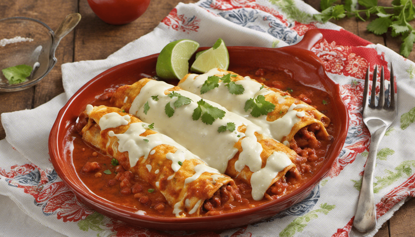 Enchiladas with Fish in Tangy Guajillo Cream Sauce - Your Gourmet Guru