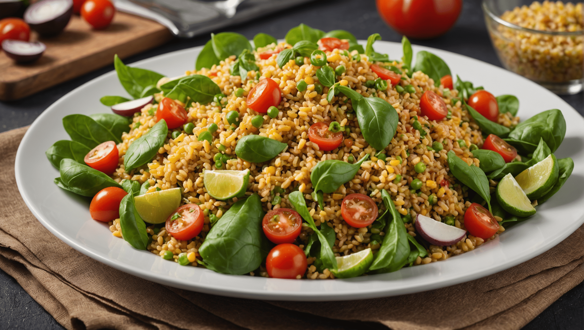 Ensalada de bulgur y hortalizas asadas