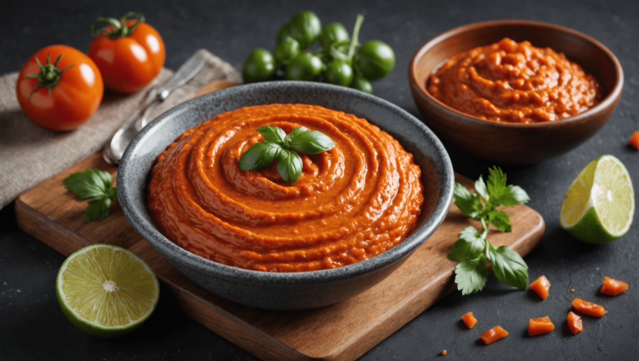 Espárragos con salsa romesco