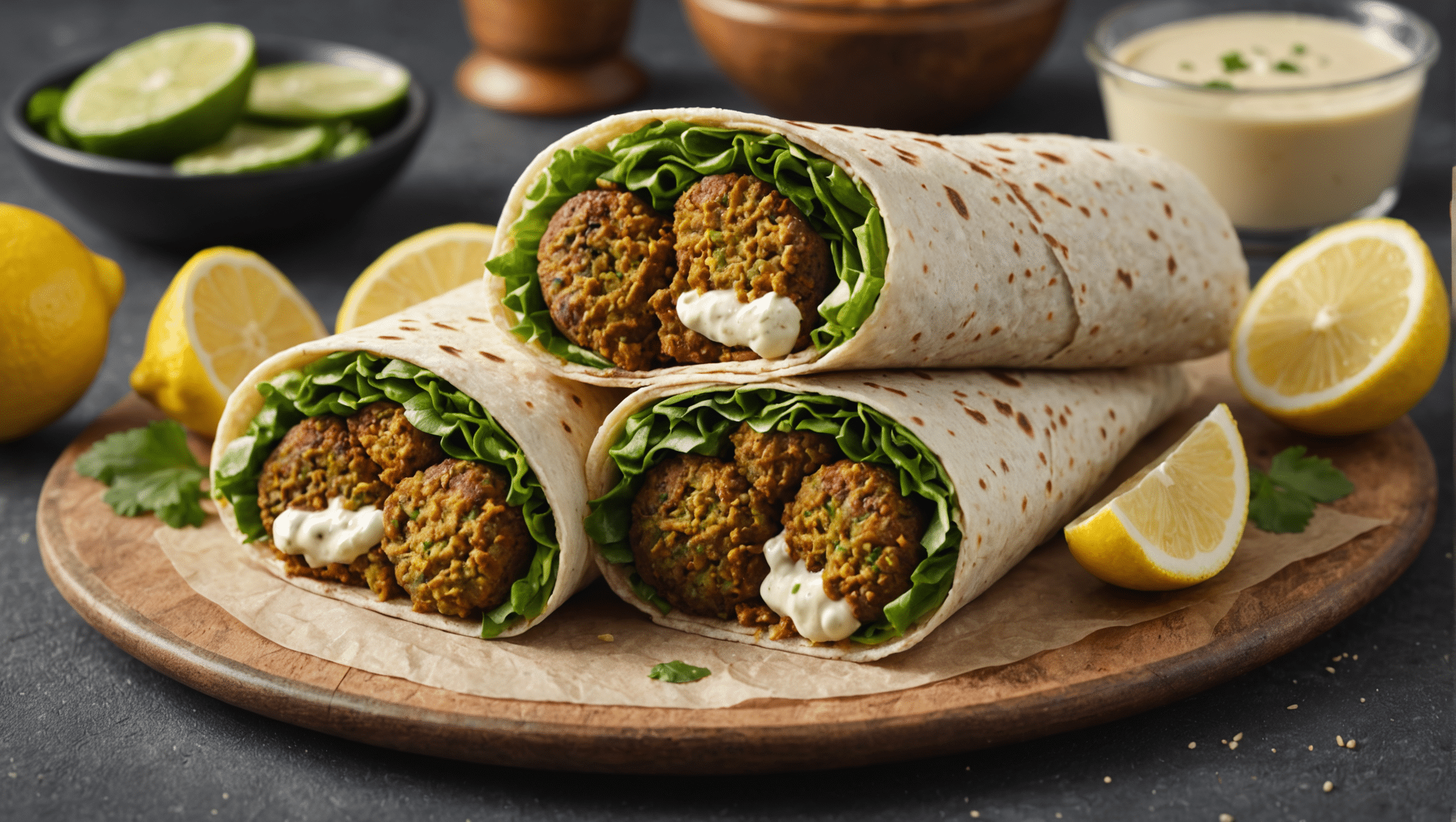 Falafel Wrap with Lemon Tahini Sauce