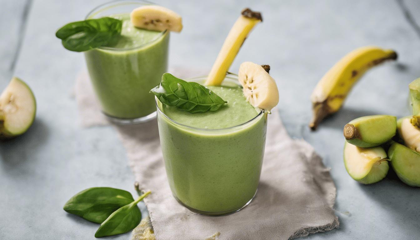 Feijoa, banana and spinach smoothie image