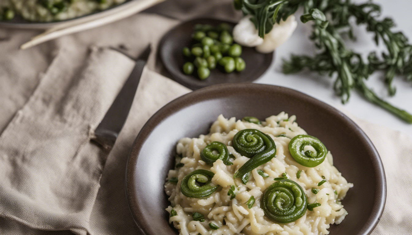 Fiddlehead Risotto with Parmesan