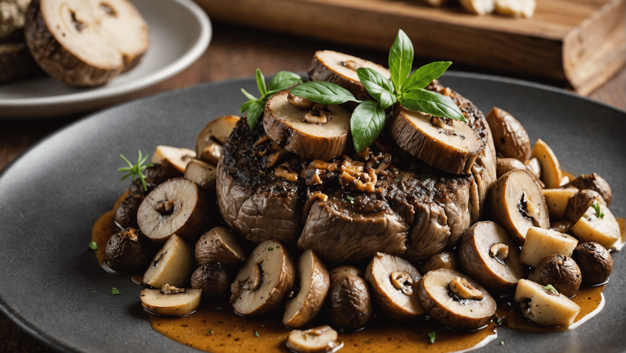 Filetto di manzo con funghi porcini e tartufo