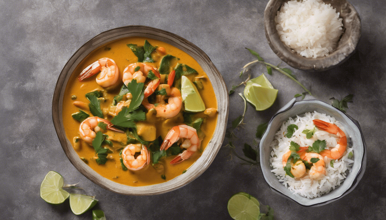 Fingerroot and Coconut Milk Curry with Shrimp