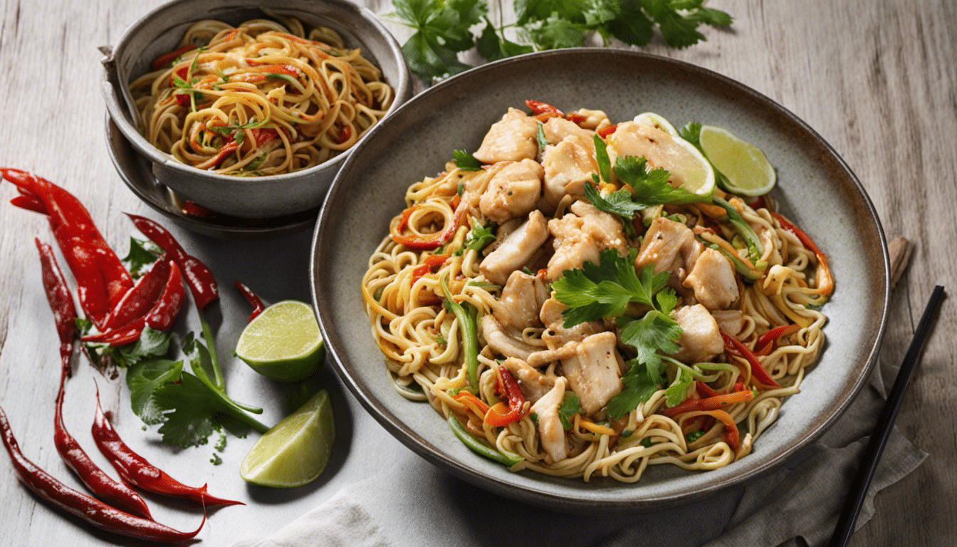 Fish Fragrant Chicken Stir Fry Noodles