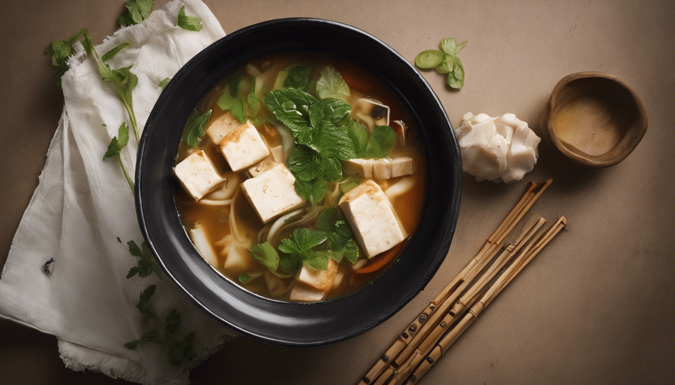 Fish Mint and Tofu Soup