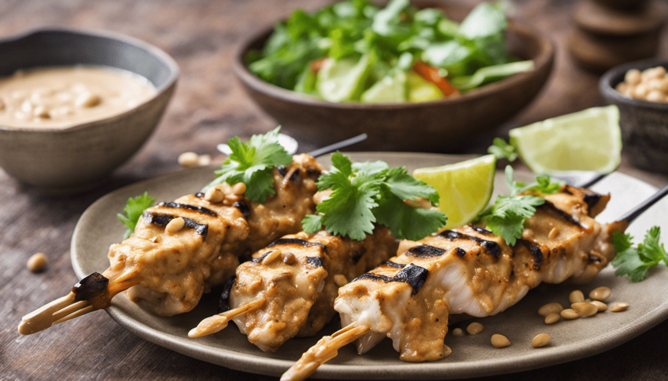 Fish Satay with Creamy Peanut Sauce