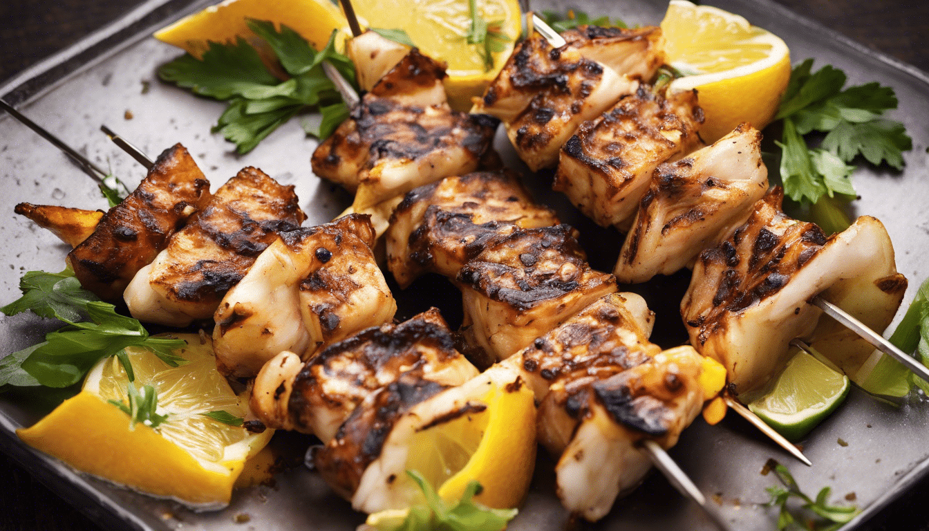 Fish Skewers with Ancho Citrus Marinade