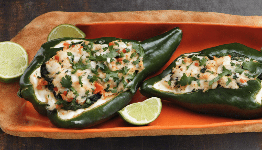 Fish Stuffed Poblano Peppers