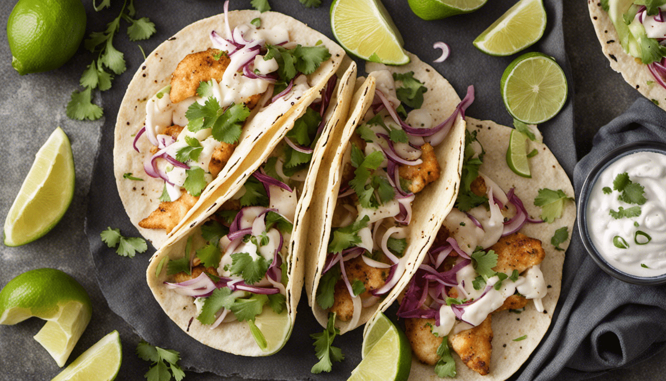 Fish Tacos with Lime Cilantro Slaw
