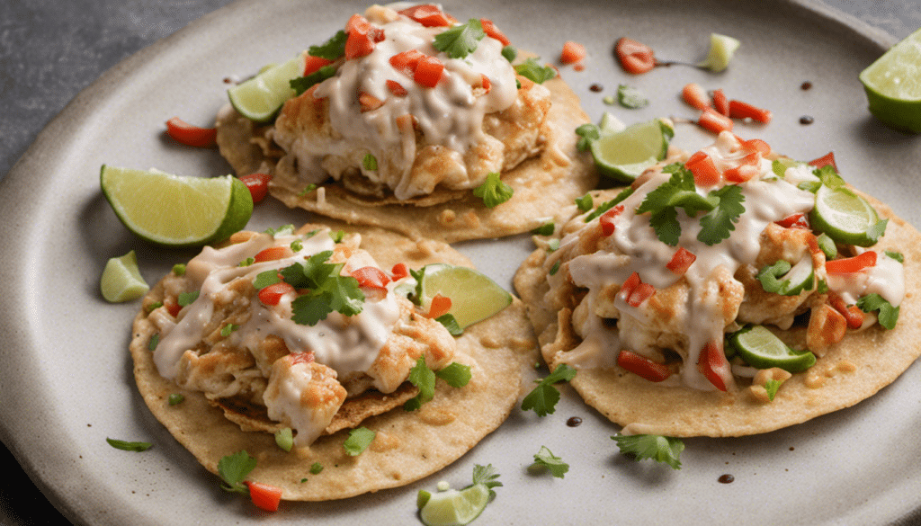 Fish Tostadas with Spicy Chipotle Mayo