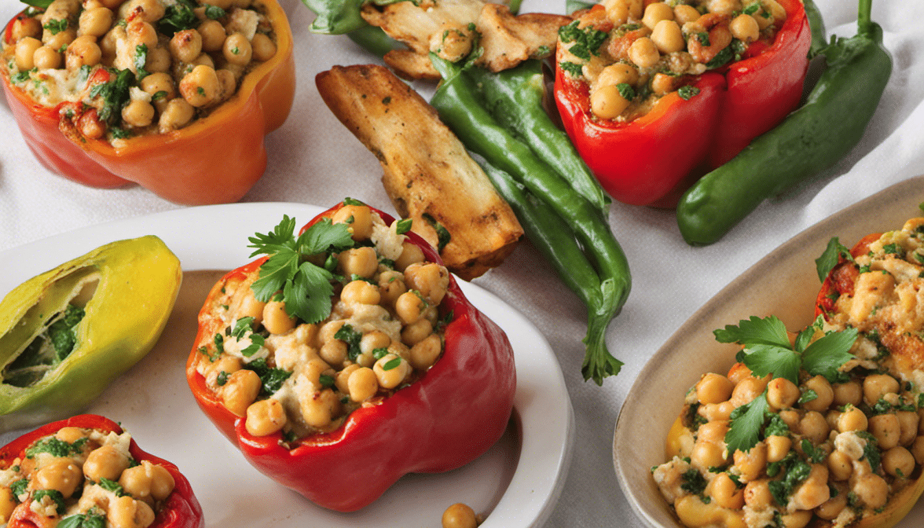 Fish and Chickpea Stuffed Bell Peppers