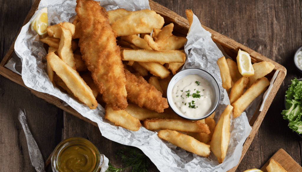 Fish and Chips with Homemade Tartar Sauce