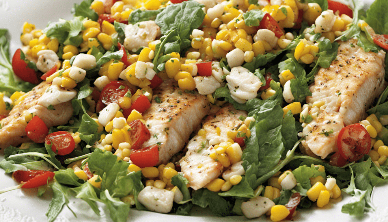 Fish and Roasted Corn Salad