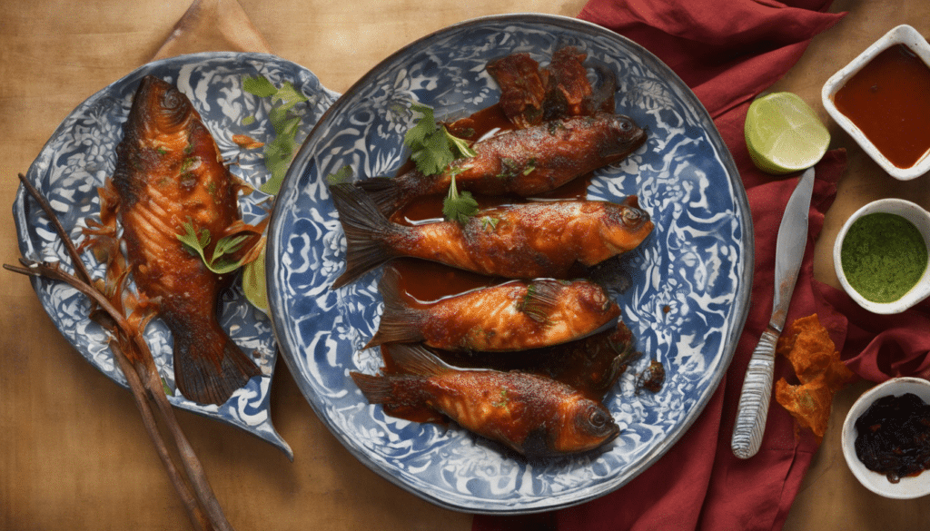 Fish in Spicy Guajillo Ancho Sauce