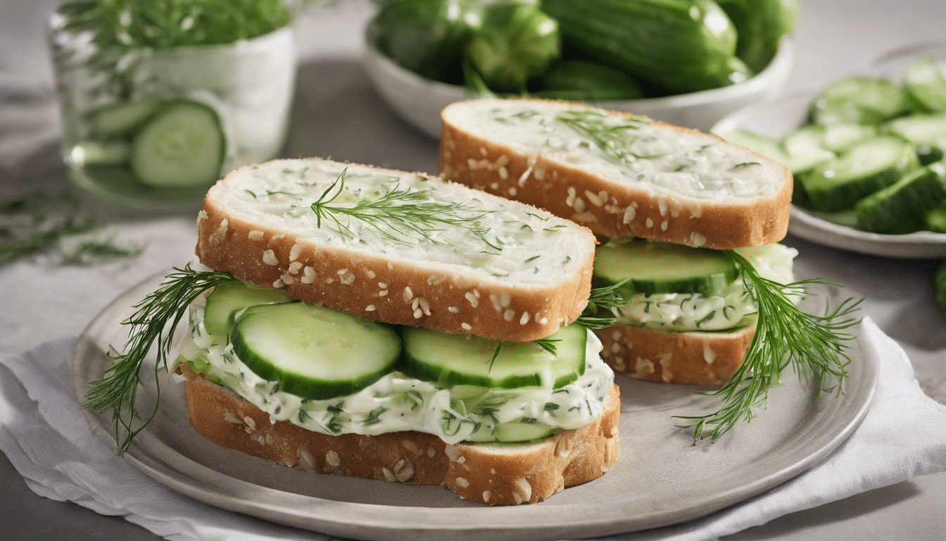 Delicious Fresh Dill and Cucumber Sandwiches