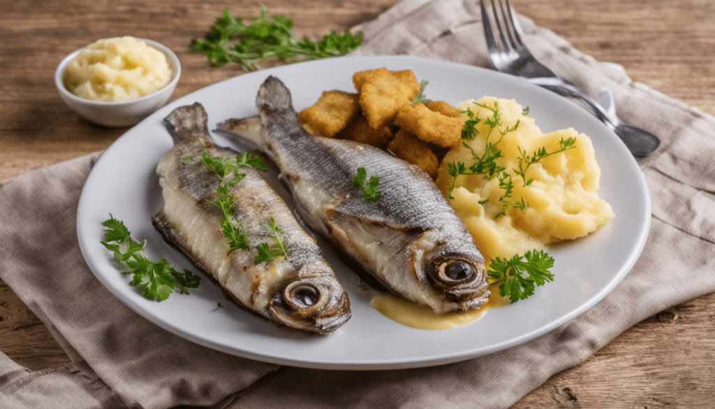 Fried Baltic Herring with Mashed Potatoes