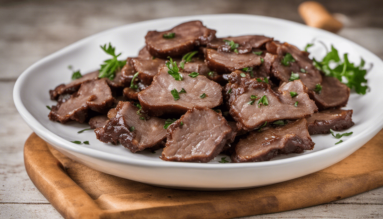 Fried Beef Liver Slices with Onions