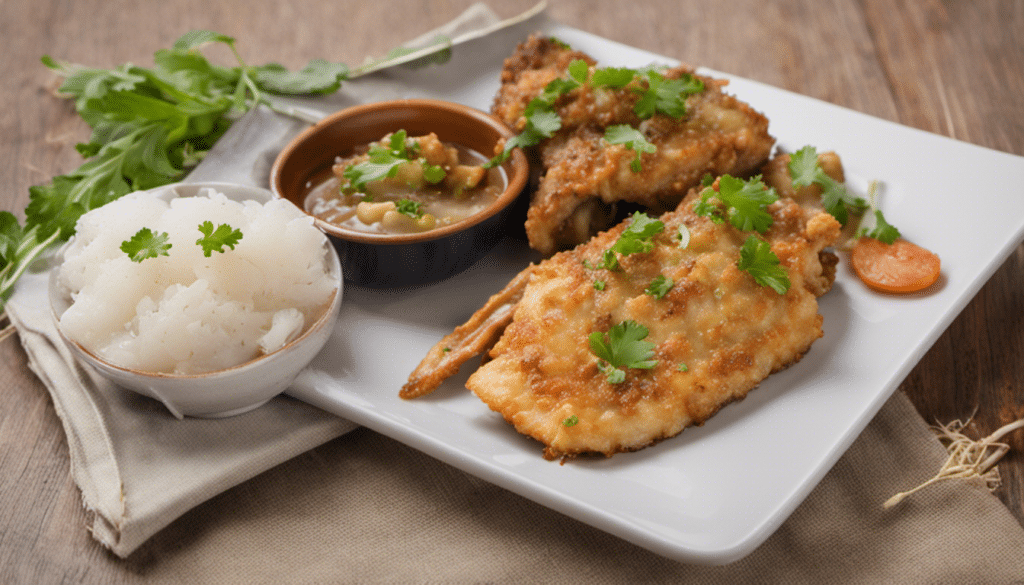 Fried Fish with Garlic Sauce