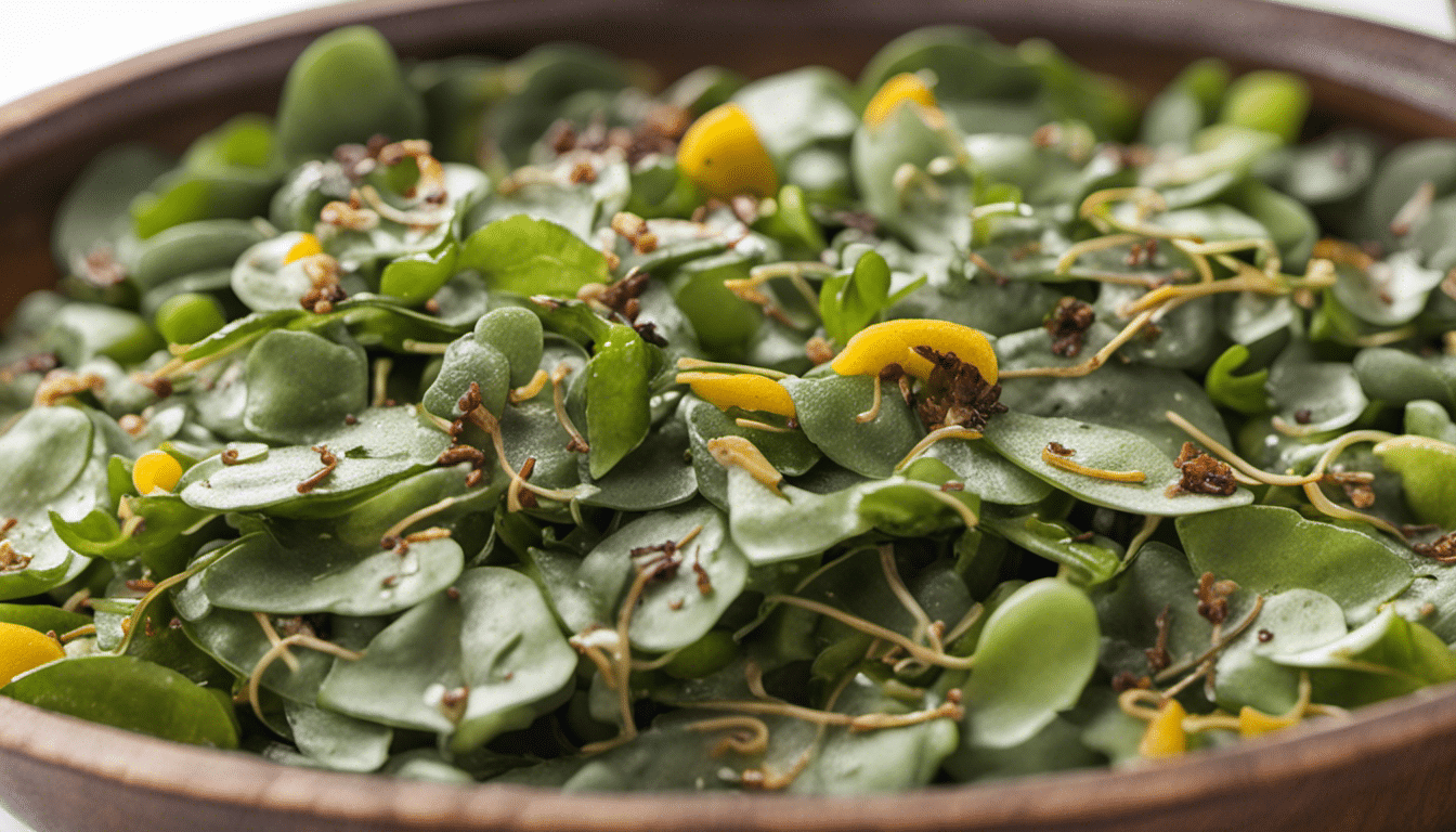 Fried Purslane with Spices and Lemon