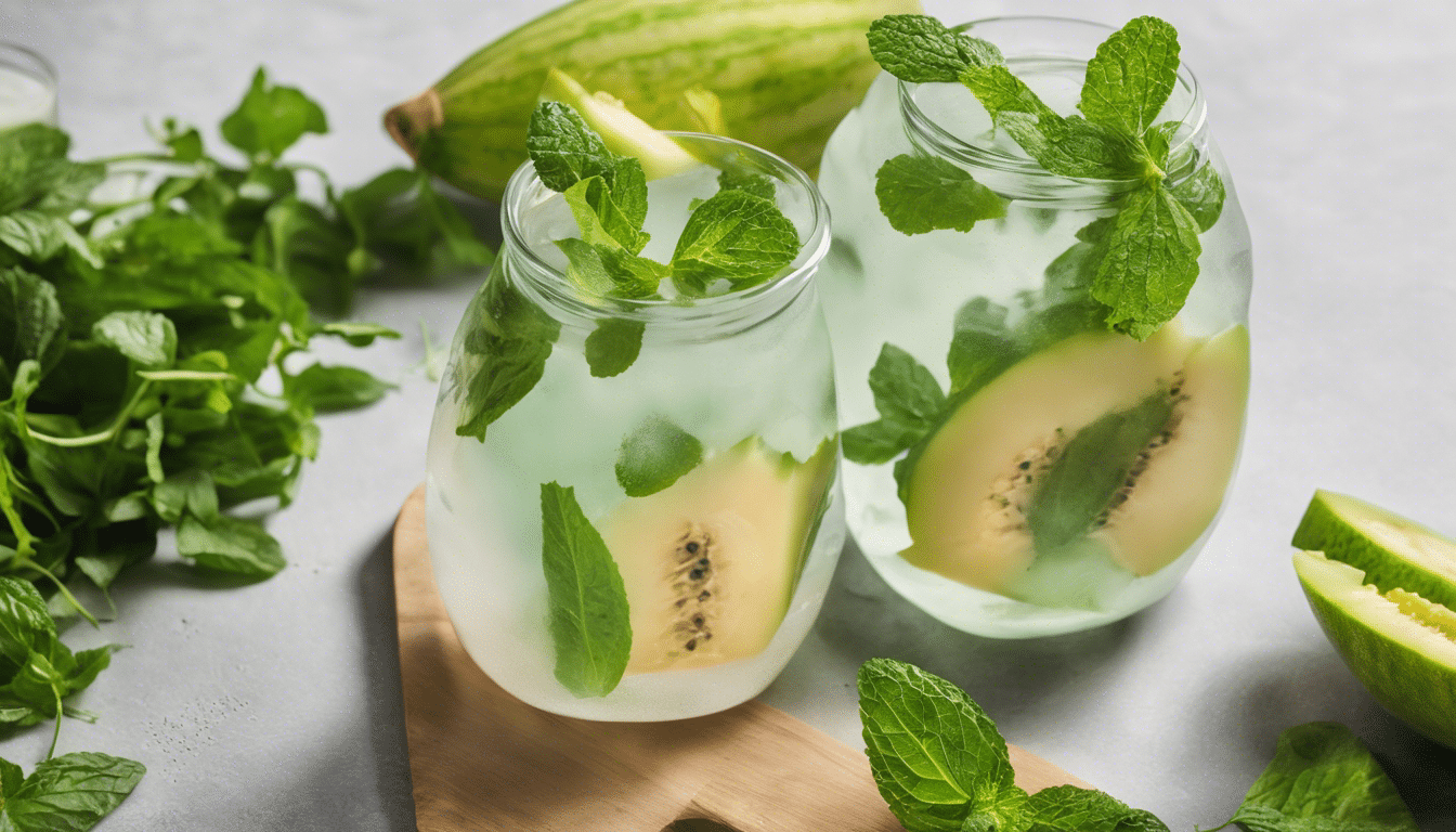 Galia Melon and Mint Infused Water