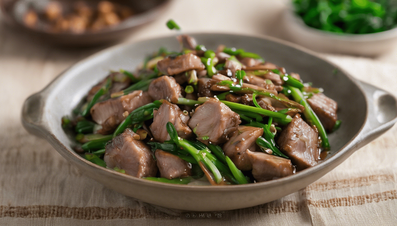 delicious Garlic Chive Stir Fry with Pork