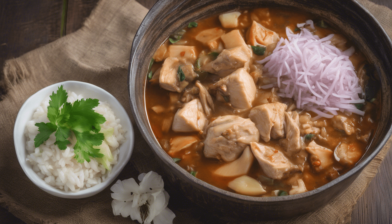 Giant Taro and Chicken Stew