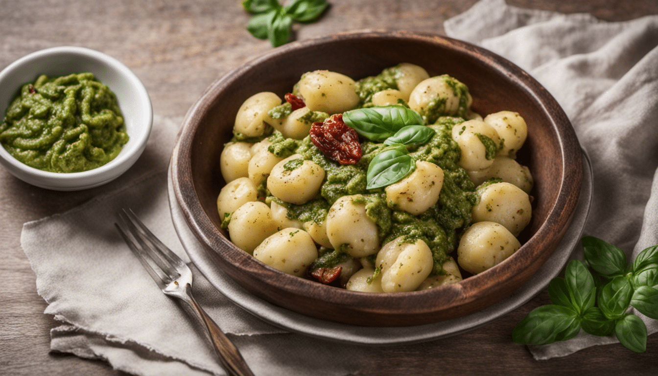 Gnocchi with Pesto and Sun-Dried Tomatoes