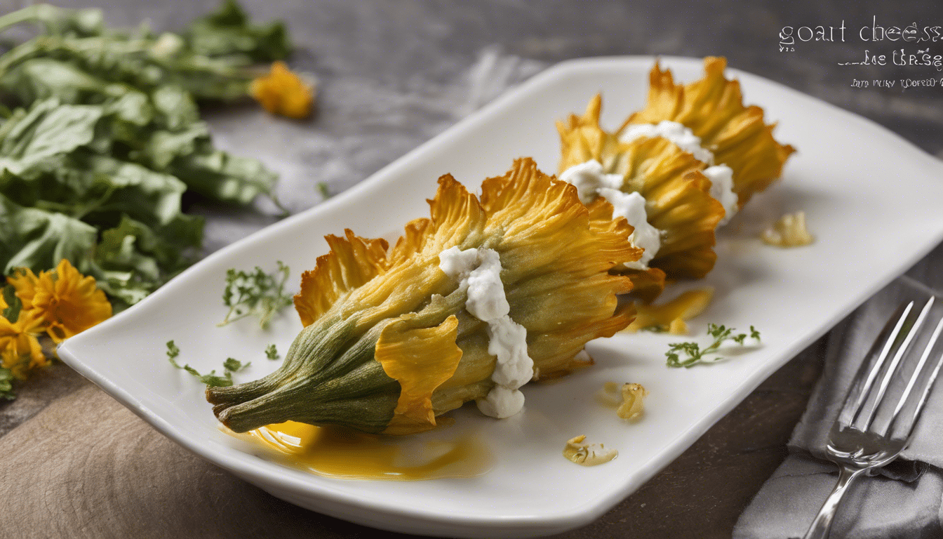 Goat Cheese-Stuffed Squash Blossoms