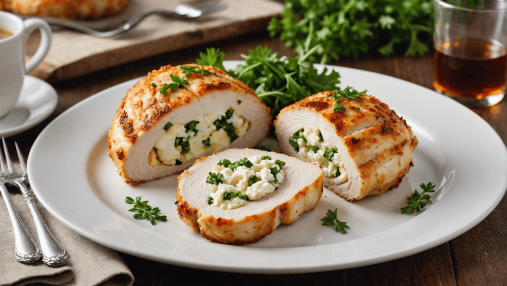Goat Cheese and Cicely Stuffed Chicken Breast