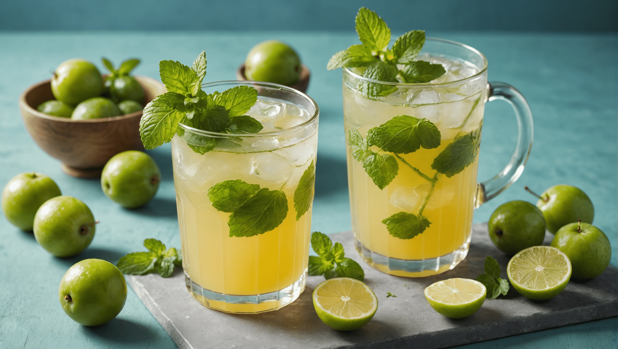 Gooseberry and Mint Lemonade Recipe