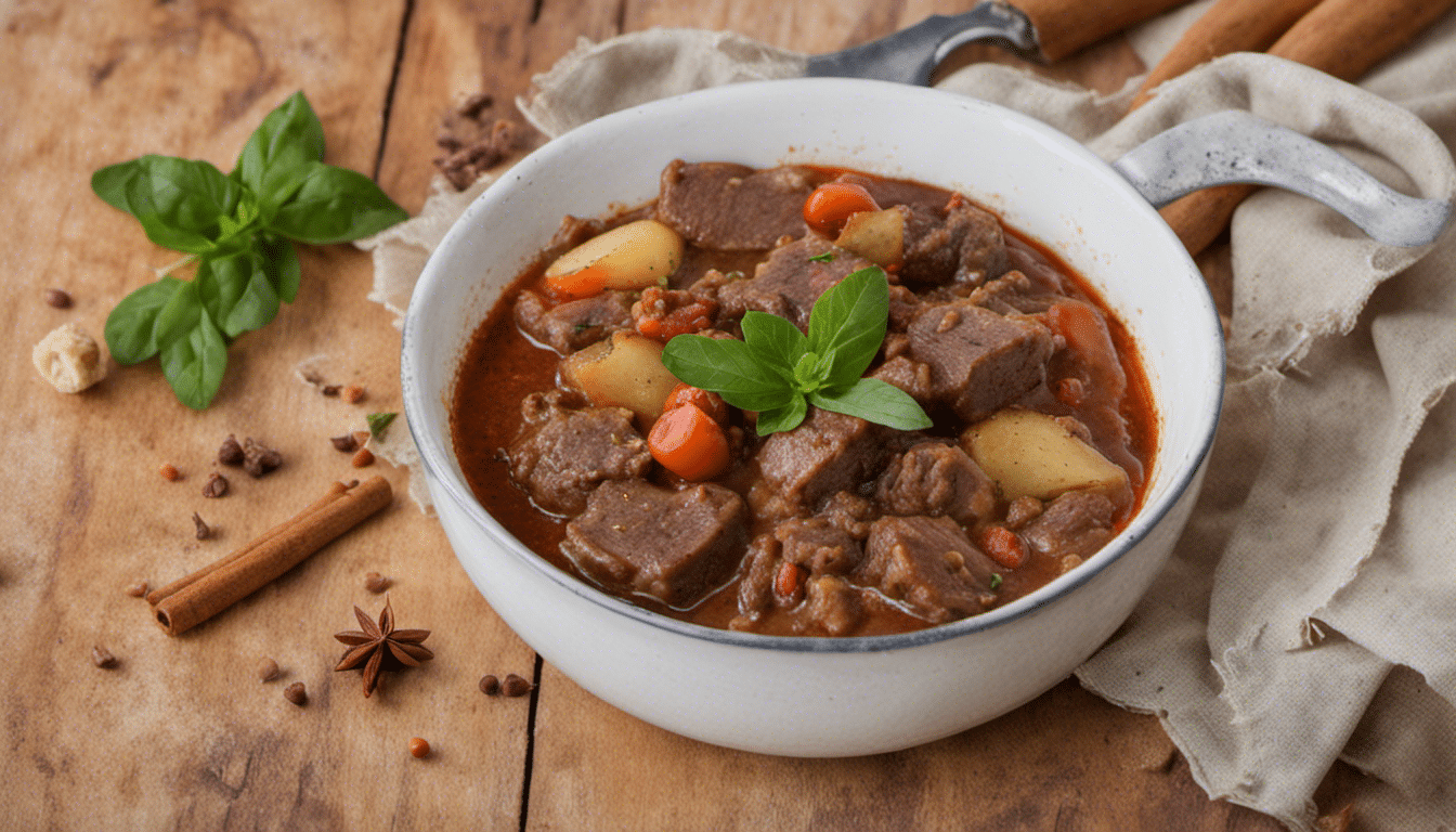 Greek Beef Stew with Oregano and Cinnamon