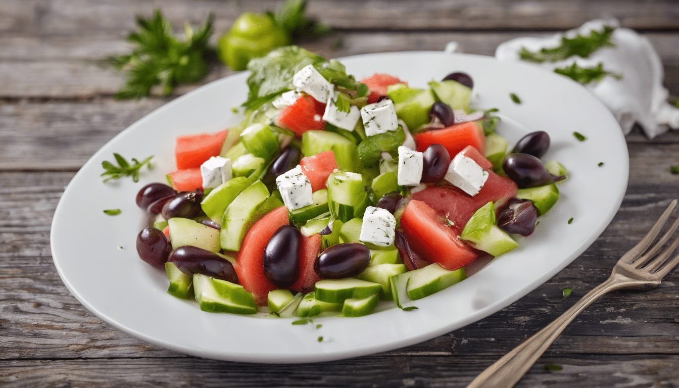 Greek Salad with Mouse Melons