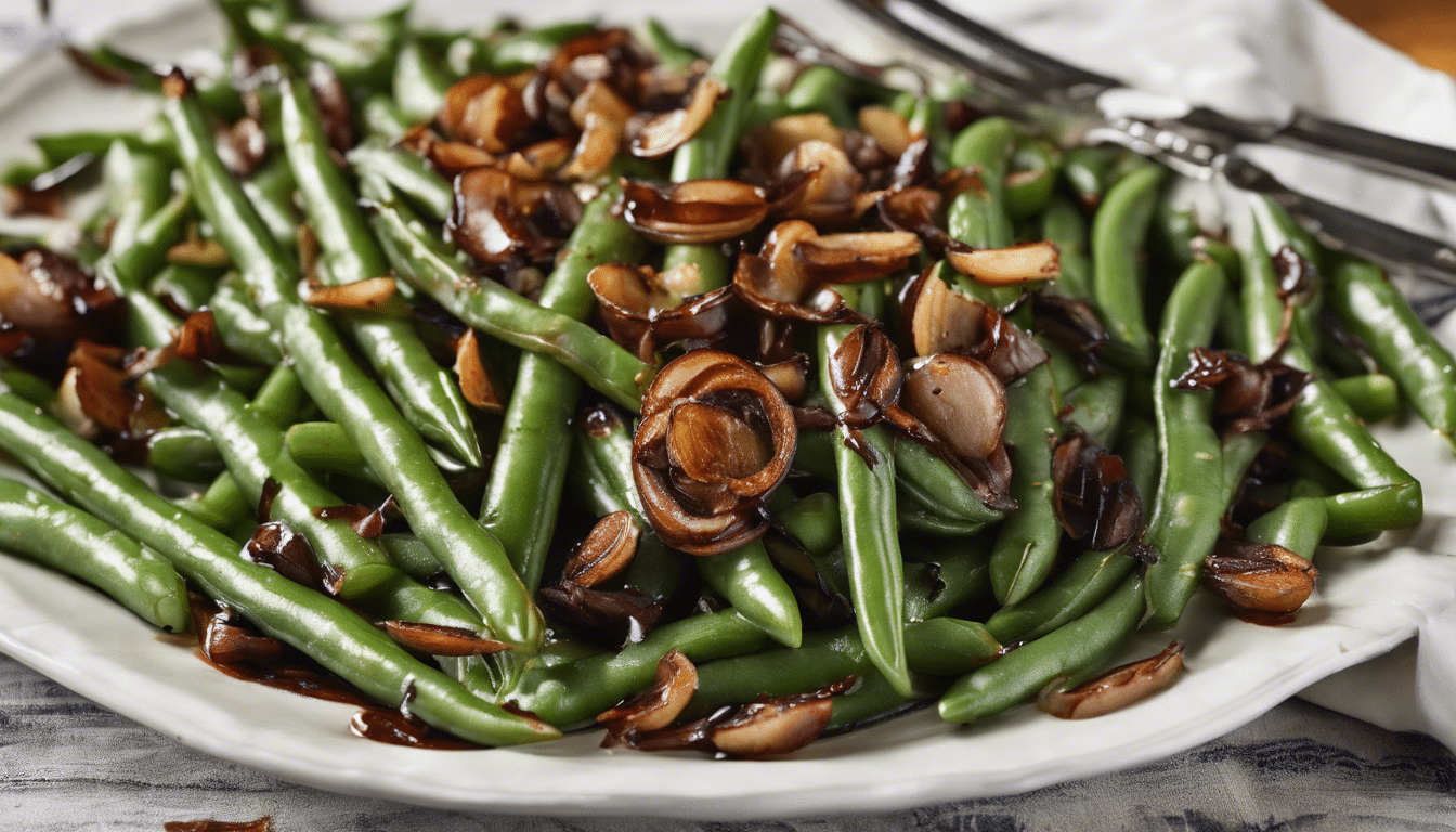 Green Beans with Balsamic Roasted Shallots