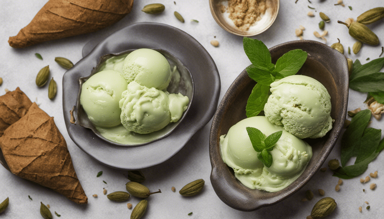 Green Cardamom and Vanilla Ice Cream