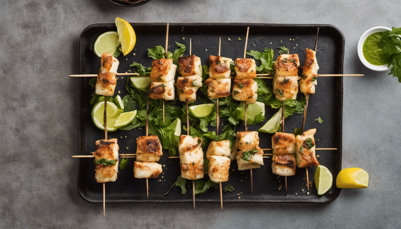 Green Fish Skewers