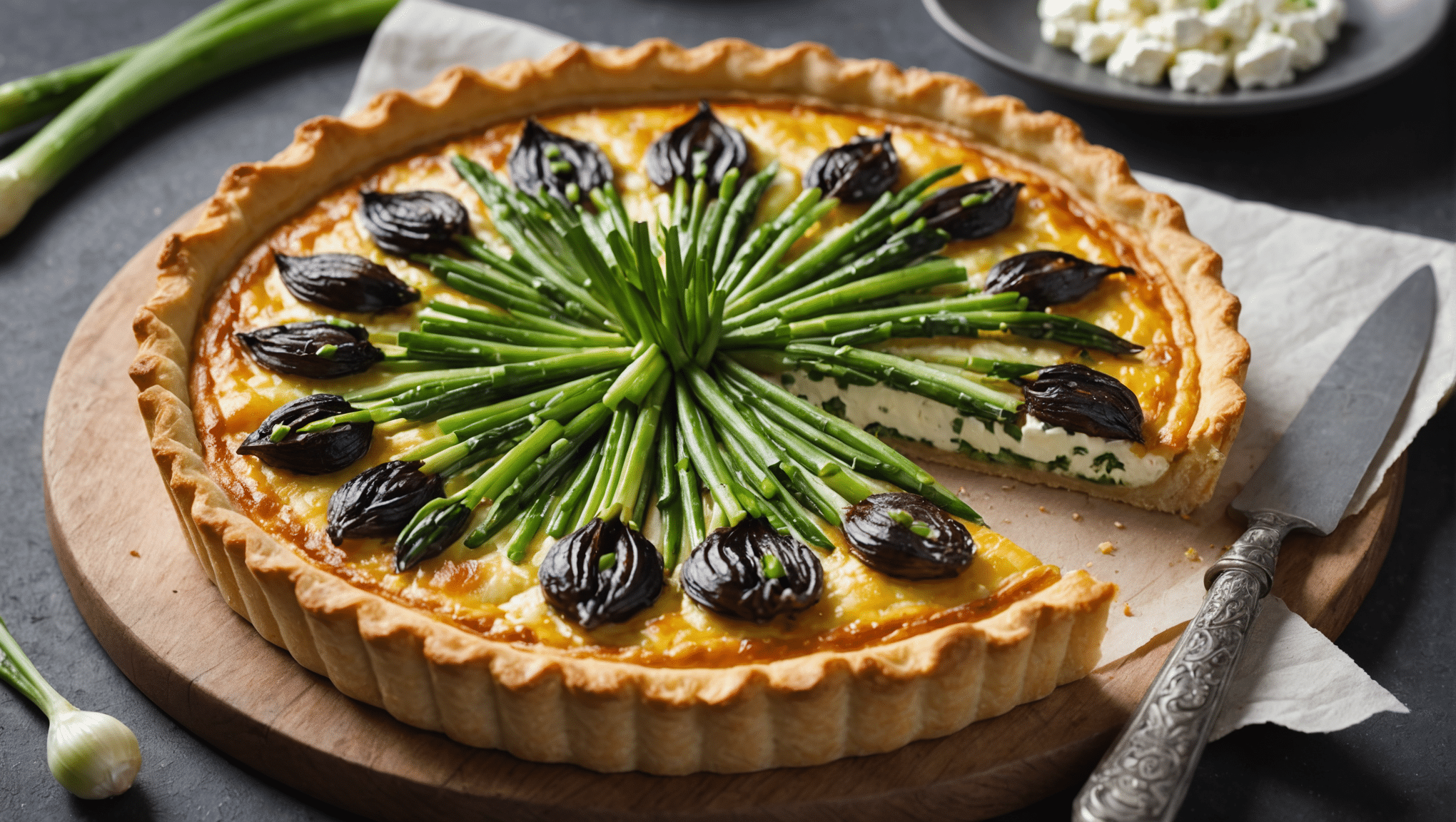 Green Onion and Goat Cheese Tart