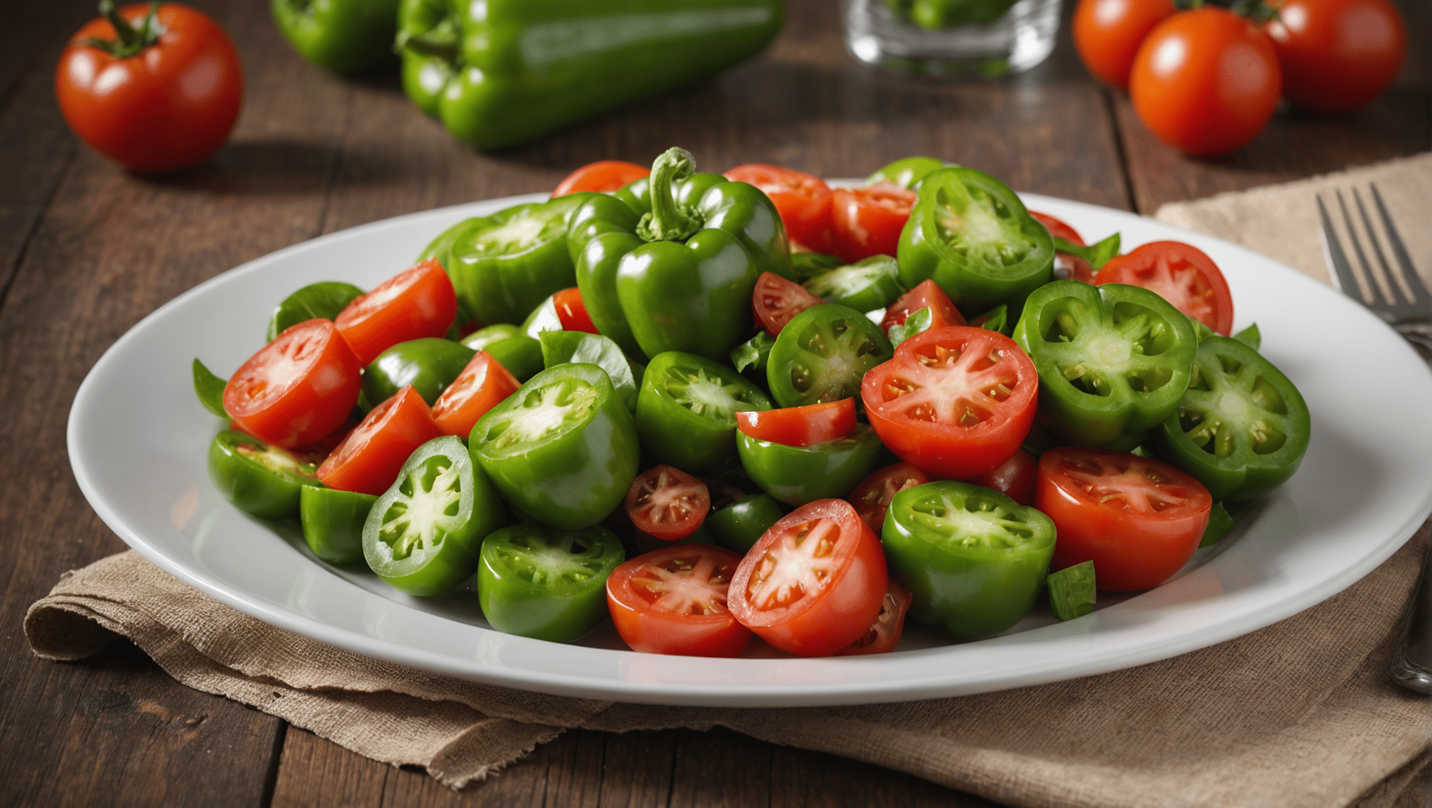 Green Pepper and Tomato Salad