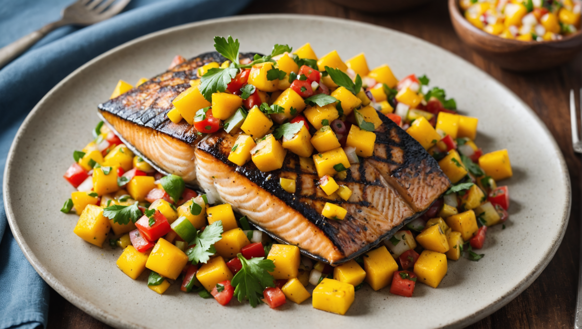 Grilled Arctic Char with Mango Salsa