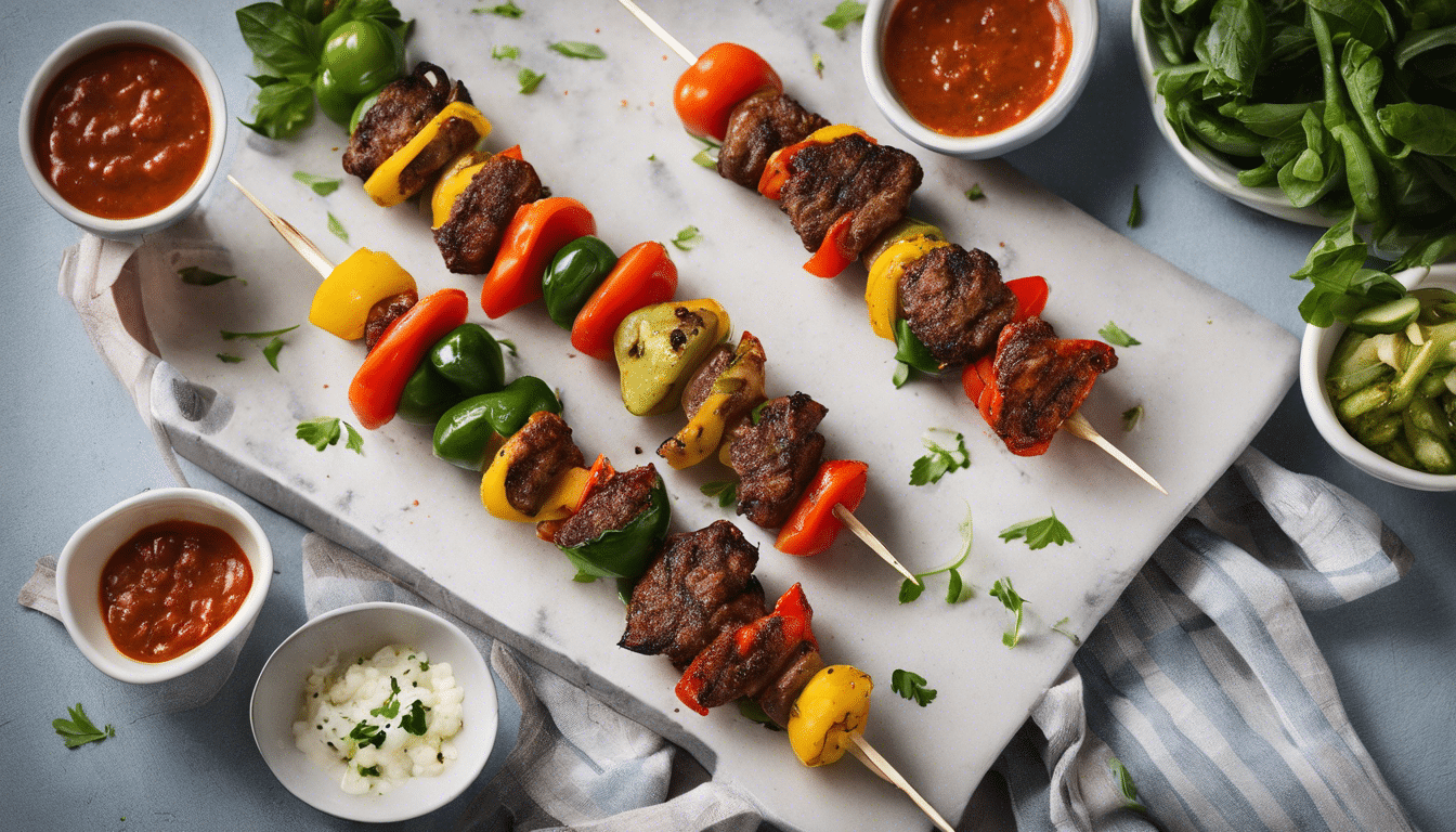 Grilled Bologis and Vegetable Kabobs