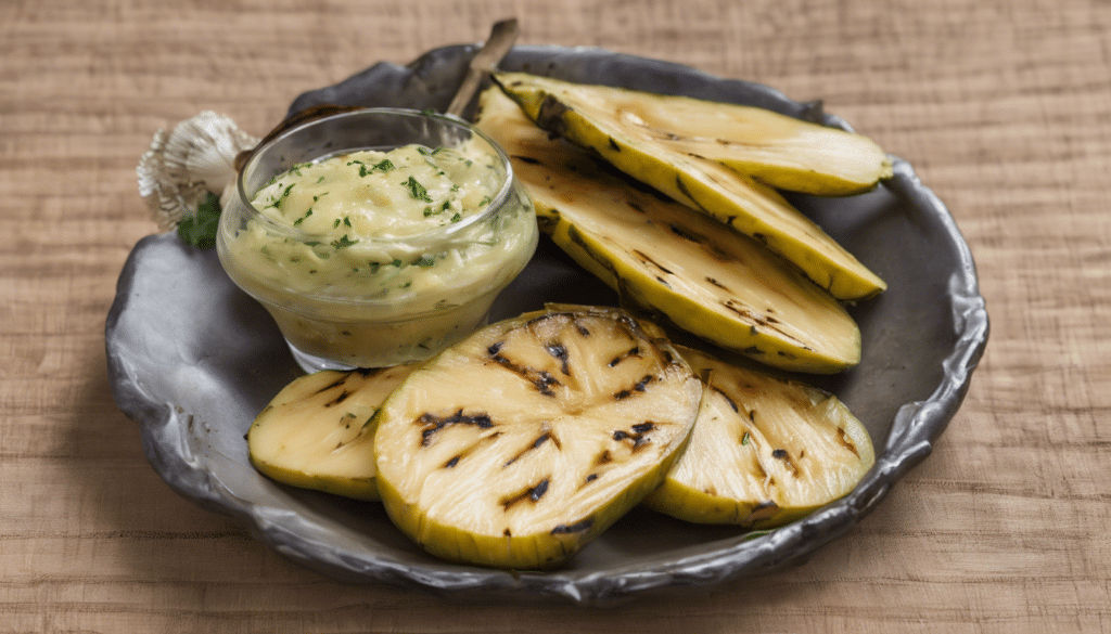 Grilled Breadfruit with Garlic Butter