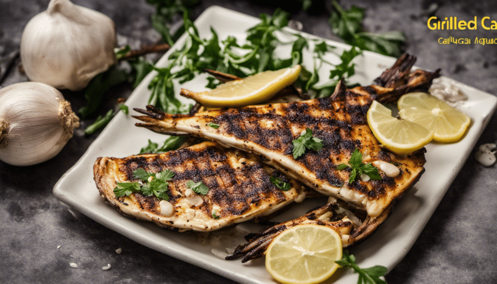 Grilled Caigua with Lemon and Garlic