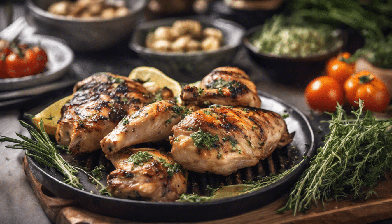 Grilled Chicken with Artemisia Herb