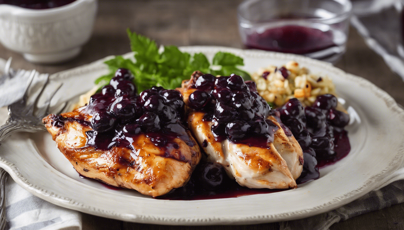 Grilled Chicken with Huckleberry Sauce