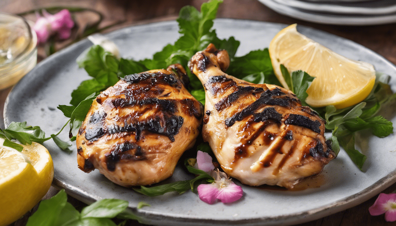 Grilled Chicken with Musk Mallow Marinade