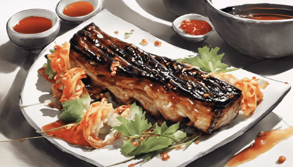 Grilled Eel with Kimchi Soy Sauce