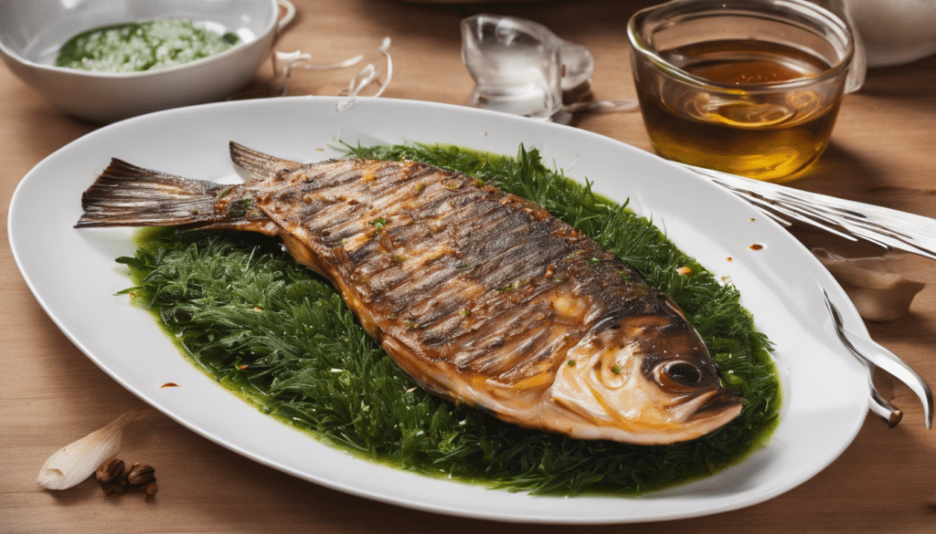 Grilled Fish with Cyperus Articulatus Marinade