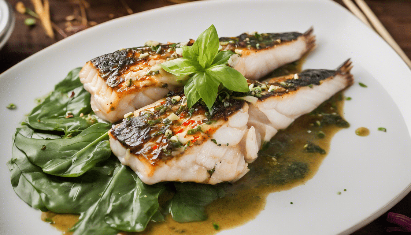 Delicious Grilled Fish with Holy Basil Sauce