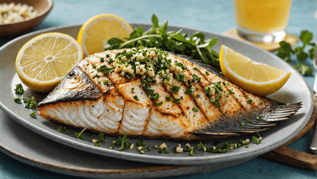 Grilled Fish with Oregano Lime Butter